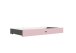 Bettschubkasten >CINDY2< (BxHxT: 137x17x71 cm) in WEISS + ABSETZUNGEN ROSE