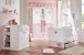 Bettschubkasten >CINDY2< (BxHxT: 137x17x71 cm) in WEISS + ABSETZUNGEN ROSE