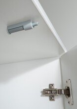 Kleiderschrank >CINDY2< (BxHxT: 139x199x58 cm) in WEISS + ABSETZUNGEN ROSE