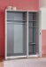 Kleiderschrank >CINDY2< (BxHxT: 139x199x58 cm) in WEISS + ABSETZUNGEN ROSE