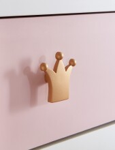 Kleiderschrank >CINDY2< (BxHxT: 139x199x58 cm) in WEISS + ABSETZUNGEN ROSE