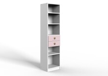 Regal >CINDY2< (BxHxT: 48x197x40 cm) in WEISS +...