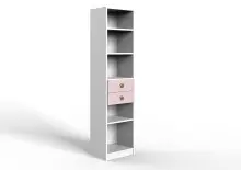 Regal >CINDY2< (BxHxT: 48x197x40 cm) in WEISS +...