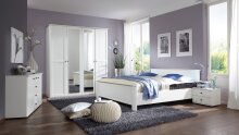 Kleiderschrank >CHALET< (BxHxT: 180x210x58 cm) in WEISS - 180x210x58cm (BxHxT)