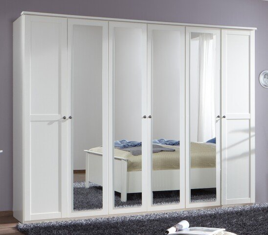Drehtürenschrank >CHALET< (BxHxT: 270x210x58 cm) in WEISS - 270x210x58cm (BxHxT)