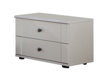 Nachtschrank >CHALET< (BxHxT: 52x40x38 cm) in WEISS - 52x40x38cm (BxHxT)