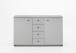Kombikommode >CHALET< (BxHxT: 130x83x41 cm) in WEISS - 130x83x41cm (BxHxT)