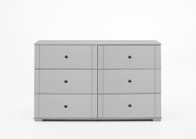 Schubkastenkommode >CHALET< (BxHxT: 130x83x41 cm) in WEISS - 130x83x41cm (BxHxT)