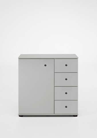 Kombikommode >CHALET< (BxHxT: 81x83x41 cm) in WEISS - 81x83x41cm (BxHxT)