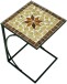 Beistelltisch >Amarillo< (BxHxT: 35x53x35 cm) in schwarz/braun/rot aus Metall