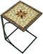 Beistelltisch >Amarillo< (BxHxT: 35x53x35 cm) in schwarz/braun/rot aus Metall