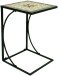 Beistelltisch >Amarillo< (BxHxT: 35x53x35 cm) in schwarz/braun/rot aus Metall