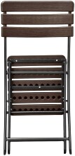 Gartenstuhl >Tabora< (HxT: 83x54 cm) in holzoptik/schwarz - 83x54 (HxT)