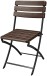 Gartenstuhl >Tabora< (HxT: 83x54 cm) in holzoptik/schwarz - 83x54 (HxT)