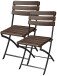 Gartenstuhl >Tabora< (HxT: 83x54 cm) in holzoptik/schwarz - 83x54 (HxT)