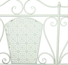 Gartenbank >Lascar< (BxHxT: 120x95x48 cm) in naturweiß - 120x95x48 (BxHxT)