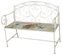 Gartenbank >Floral< (BxHxT: 109,5x92x51 cm) in...
