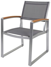Garten-Essgruppe >Ava< (BxHxT: 160x74x90 cm) in silberglaenzend/braun