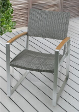 Garten-Essgruppe >Ava< (BxHxT: 160x74x90 cm) in silberglaenzend/braun