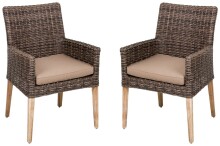 Gartenstuhl >Norvell< (BxHxT: 64x89x60 cm) in hellbraun/grau - 64x89x60 (BxHxT)