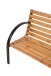Gartenbank >Bellevue< (BxHxT: 122x80x60 cm) in schwarz/natur - 122x80x60 (BxHxT)