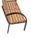 Gartenbank >Bellevue< (BxHxT: 122x80x60 cm) in schwarz/natur - 122x80x60 (BxHxT)