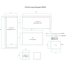 Gartenlounge-Set >Oviedo< in grau aus Aluminium/Kunststoff
