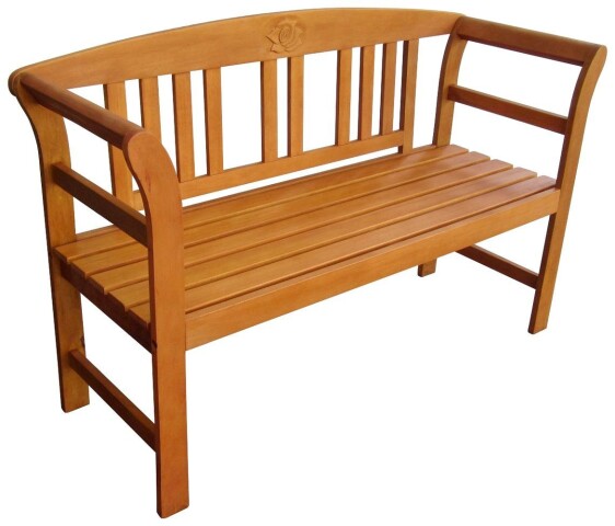 Gartenbank >San Jose< (BxHxT: 130x82x45 cm) in braun / holzoptik aus Holz