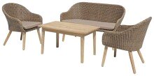 Gartenlounge-Set >Pueblo< in beige aus Holzwerkstoff