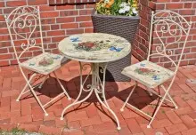 Garten-Essgruppe >Floral< (H: 70,5 cm) in...