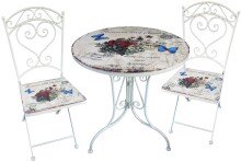 Garten-Essgruppe >Floral< (H: 70,5 cm) in...