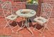 Garten-Essgruppe >Floral< (H: 70,5 cm) in altweiß aus Stahl - 70,5cm (H)