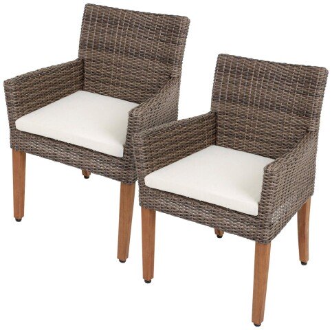 Gartenstuhl >Pala< (2er-Set) (BxHxT: 60x87x65 cm) in braun - 60x87x65 (BxHxT)