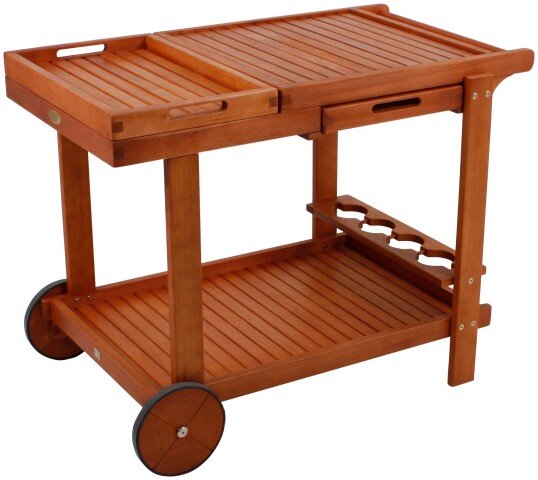 Servierwagen >Hayward< (BxHxT: 100x76x60 cm) in holzfarben - 100x76x60 (BxHxT)