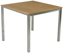 Garten-Essgruppe >Denver< (BxHxT: 90x75x90 cm) in silberfarben/braun