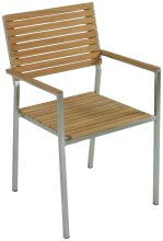 Garten-Essgruppe >Denver< (BxHxT: 90x75x90 cm) in silberfarben/braun