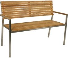 Gartenbank >Denver< (BxHxT: 125x86x55 cm) in braun...