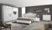 Schlafzimmer-Set >Salvina< (4-teilig) Weiss/Siebdruck