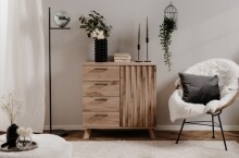 Kommode >Wellington< (BxHxT: 84,5x85x40 cm) in Schwedeneiche aus Holzwerkstoff