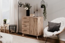 Kommode >Wellington< (BxHxT: 84,5x85x40 cm) in Schwedeneiche aus Holzwerkstoff