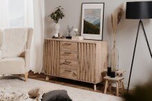 Kommode >Wellington< (BxHxT: 126,5x85x40 cm) in Schwedeneiche aus Holzwerkstoff