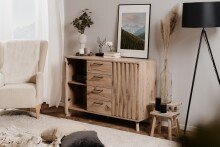 Kommode >Wellington< (BxHxT: 126,5x85x40 cm) in Schwedeneiche aus Holzwerkstoff