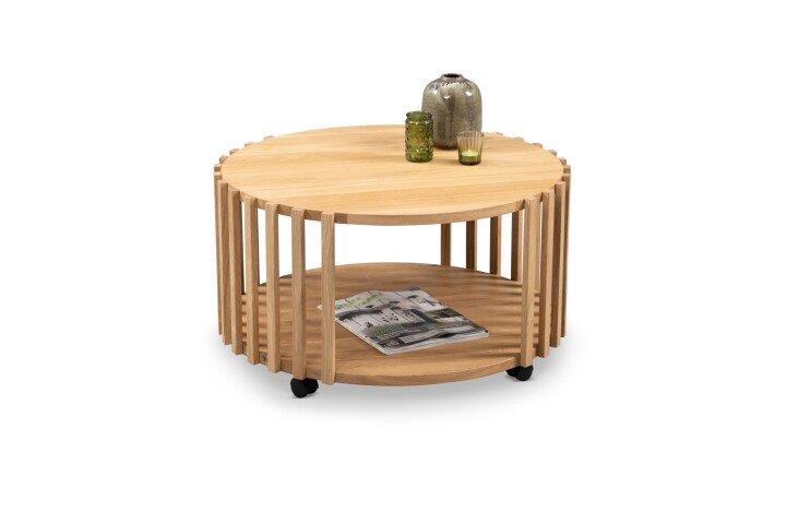 Beistelltisch >Mats< (BxHxT: 70x40x70 cm) in Wildeiche - 70x40x70 (BxHxT)