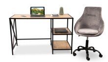 Schreibtisch >Brisbane< (BxHxT: 120x74x60 cm) in Artisaneiche/schwarz