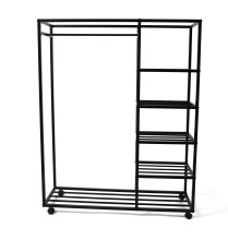 Kleiderständer >Andorra< (BxHxT: 110x140x35 cm) in schwarz - 110x35 (BxT)