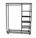 Kleiderständer >Andorra< (BxHxT: 110x140x35 cm) in schwarz - 110x35 (BxT)
