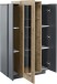 Standvitrine >Corona< (BxHxT: 80x120,5x38 cm) in anthrazit matt/ Oak