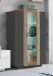 Standvitrine >Corona< (BxHxT: 80x120,5x38 cm) in anthrazit matt/ Oak