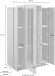 Standvitrine >Corona< (BxHxT: 80x120,5x38 cm) in anthrazit matt/ Oak
