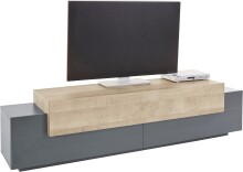 Lowboard >Corona< (BxHxT: 200x51,6x45 cm) in Anthrazit/ Oak